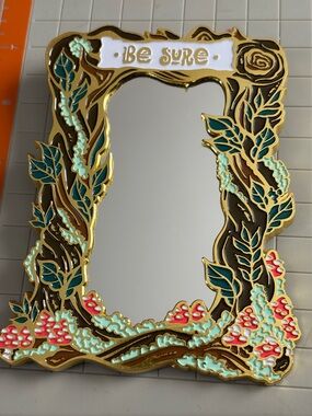 OwlCrate The Buried and the Bound Hedgewitch Gold Enamel Mirror Shveta Thakrar